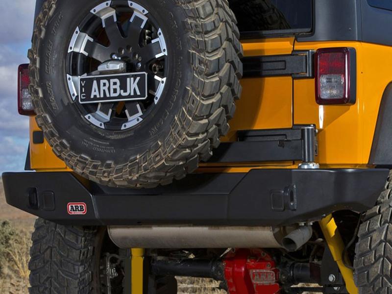 ARB black steel rear bumper (without wheel carrier) for Jeep Wrangler JK -  Trail Nomad