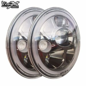Vision X Vortex led headlight kit 7" matte black for Jeep Wrangler JK