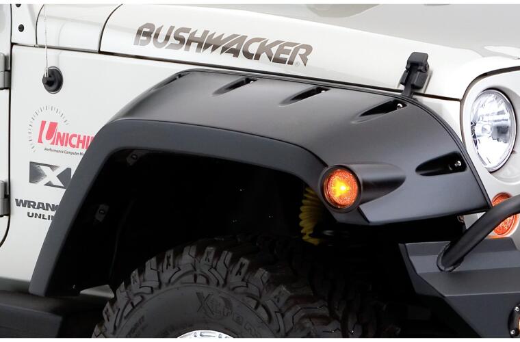 Bushwacker Fender flare front 300mm for Jeep Wrangler JK 2 and 4 doors  (07-) (pocket style-2pcs) - Trail Nomad