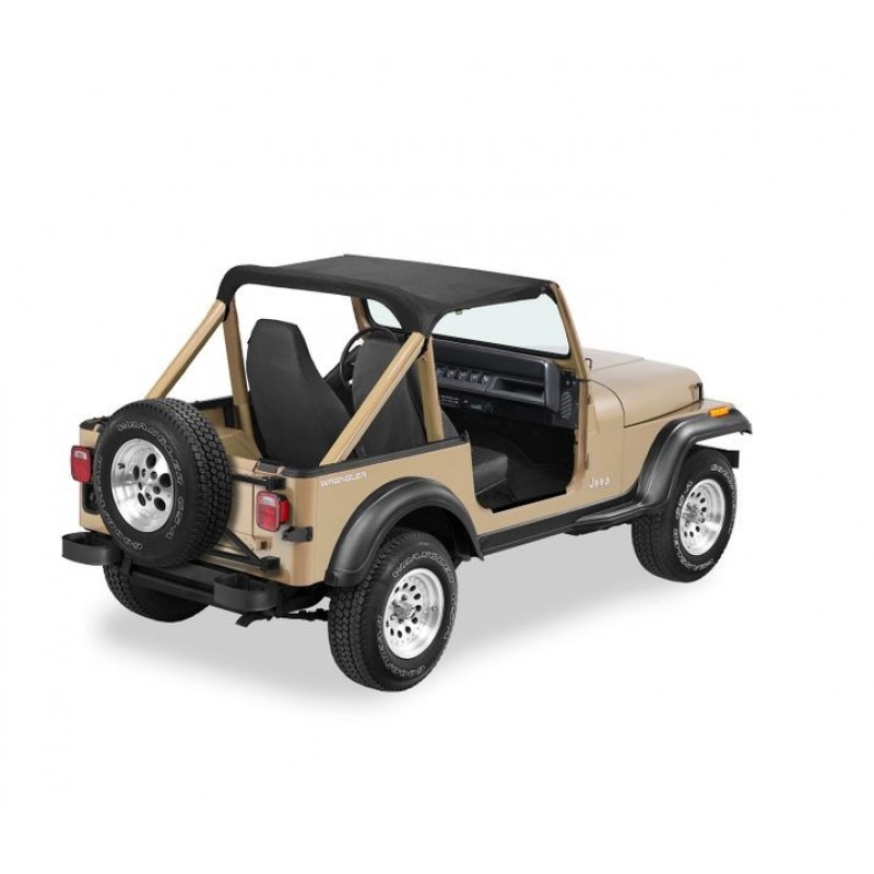 Top de bikini Bestop en denim negro para Jeep Wrangler YJ ( bikini top Top de bikini Bestop en denim negro para Jeep Wrangler YJ (